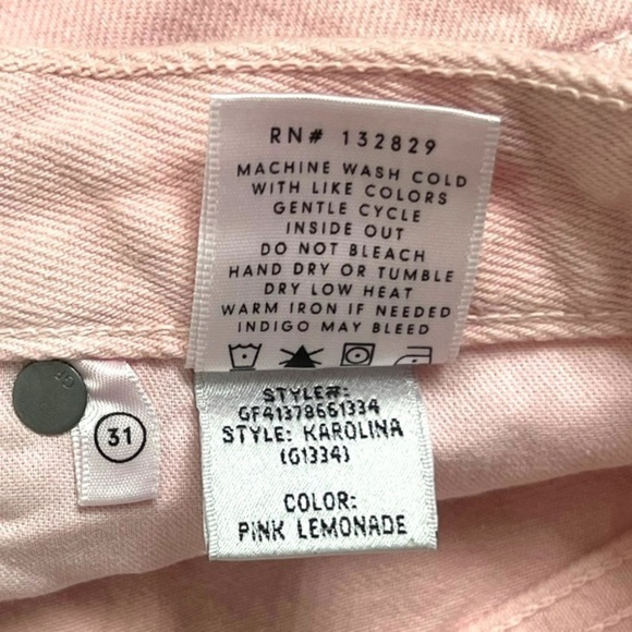 NWT GRLFRND The Karolina High Waist Skinny Pink Jeans - Size 31 - Picture 13 of 13